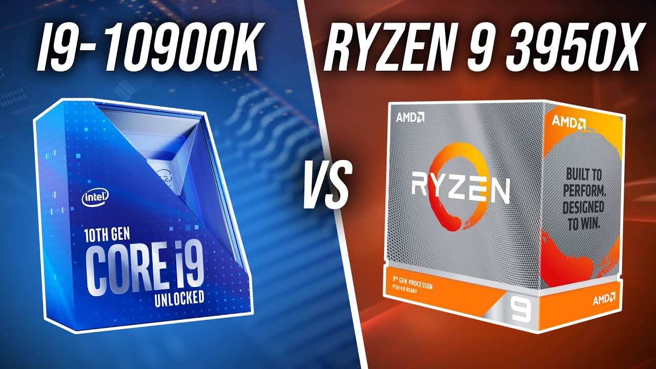 Intel i9-10900K vs AMD Ryzen 9 3950X CPU Comparison - YouTube