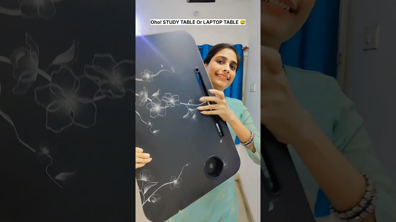 Study table// laptop table// bed table// foldable & Portable Wooden 👈 //MEESHO FINDS ❤️ @meesho