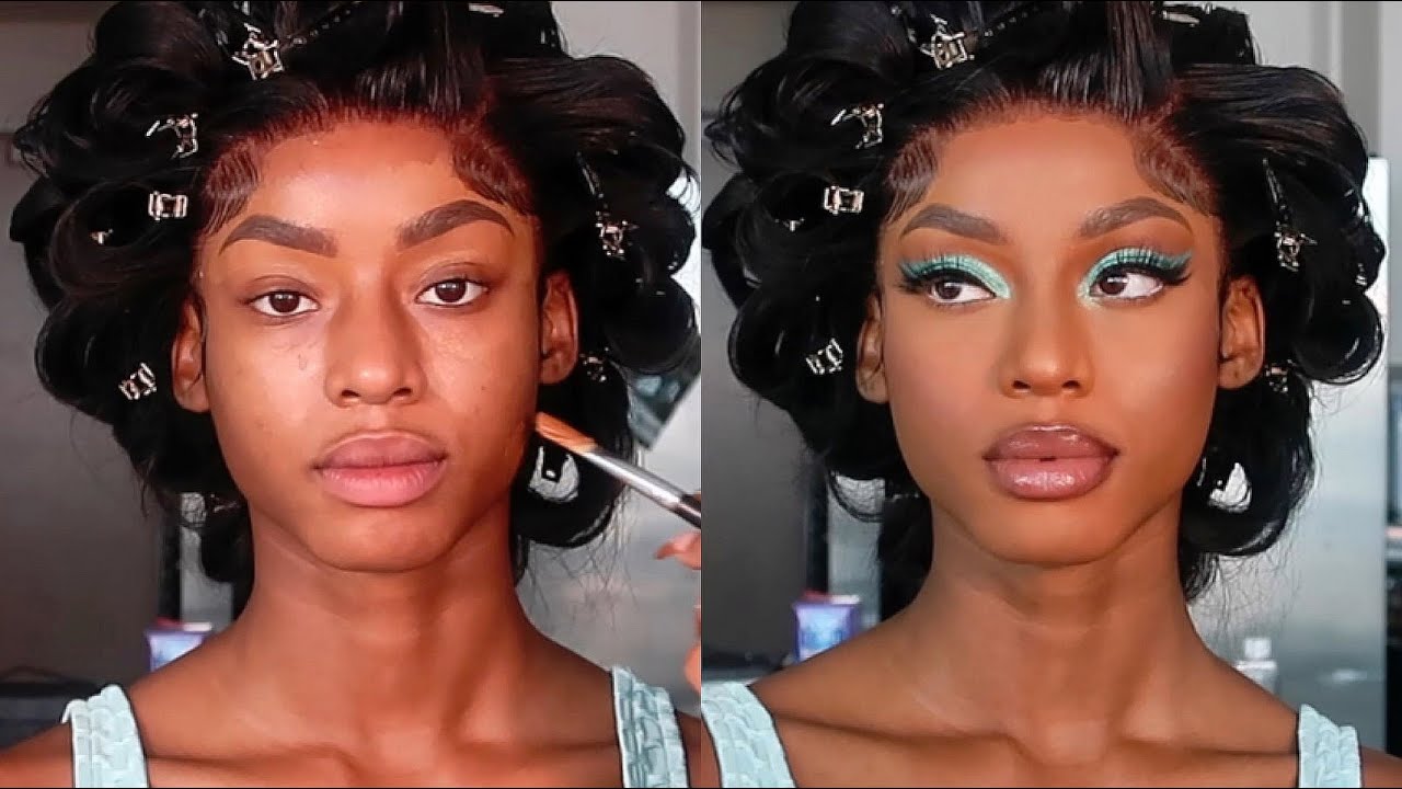 DETAILED FULL GLAM ON BROWN SKIN | CLIENT MAKEUP TUTORIAL - YouTube