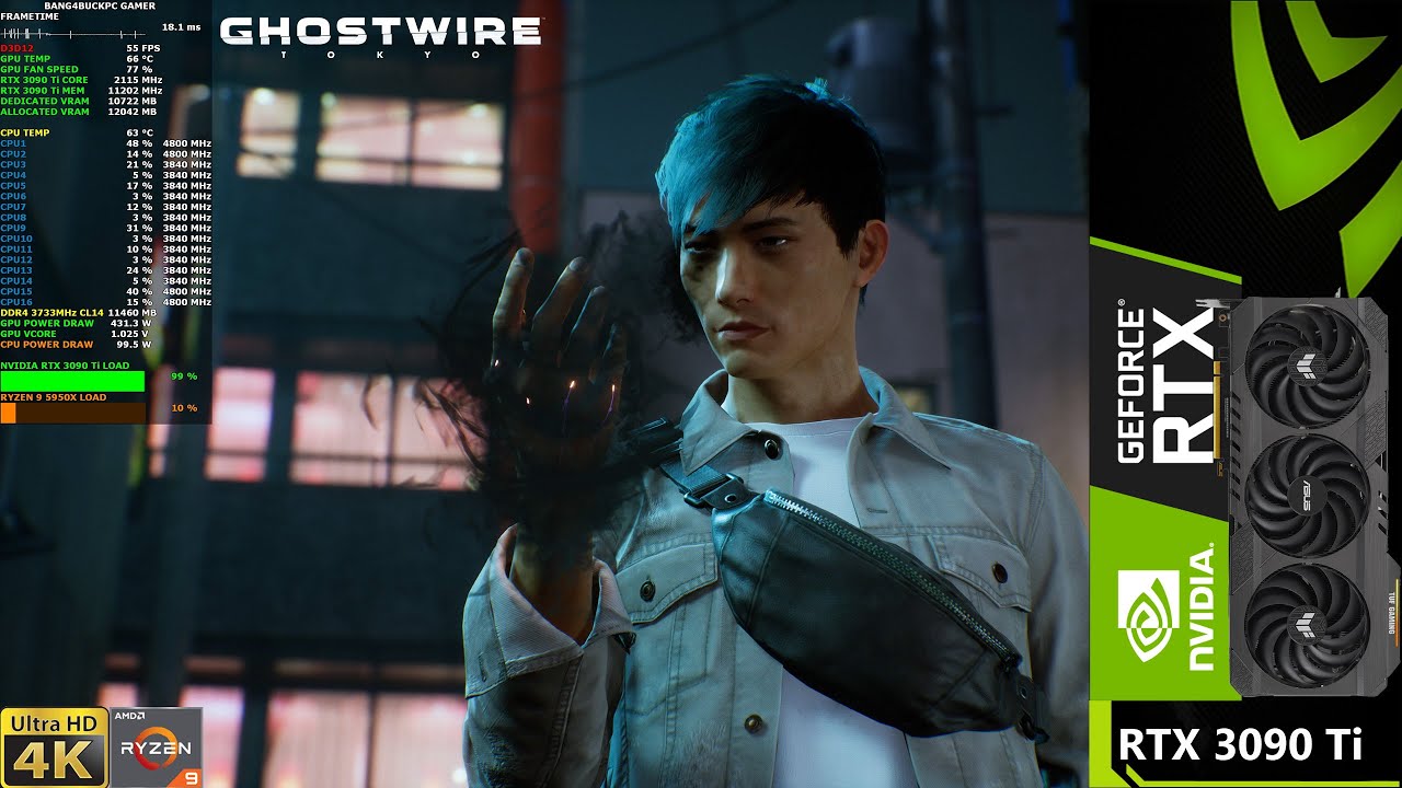 GhostWire Tokyo Max Settings Ray Tracing 4K DLSS | RTX 3090 Ti | Ryzen ...