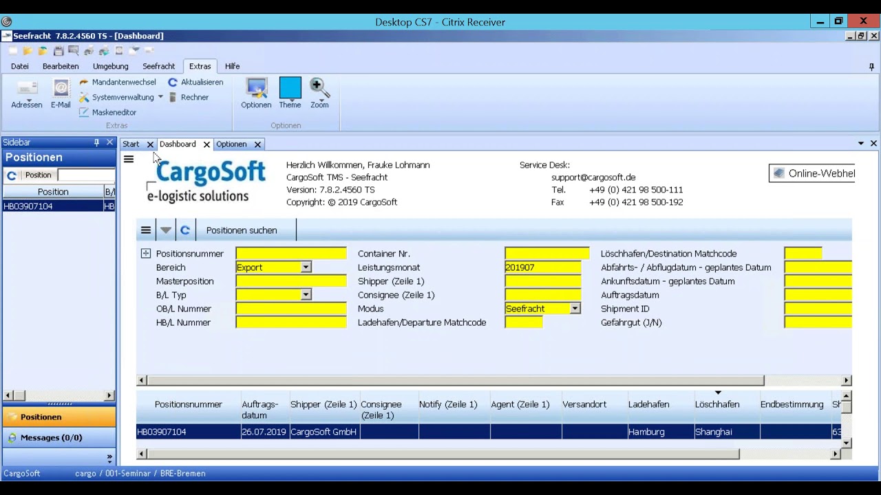 CargoSoft Schulungsvideo - Mitarbeiteroptionen (Frauke Lohmann) - YouTube