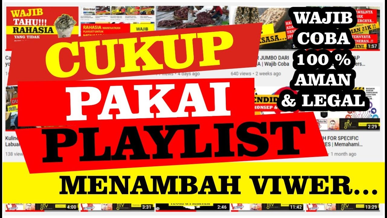 Cara Cepat Menambah 4000 Jam Tayang~Viewer Youtube Dengan