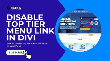 Disable top tier menu link in Divi theme WordPress