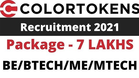 COLORTOKENS off campus drive for 2021 batch | Earn 7 Lakhs per annum