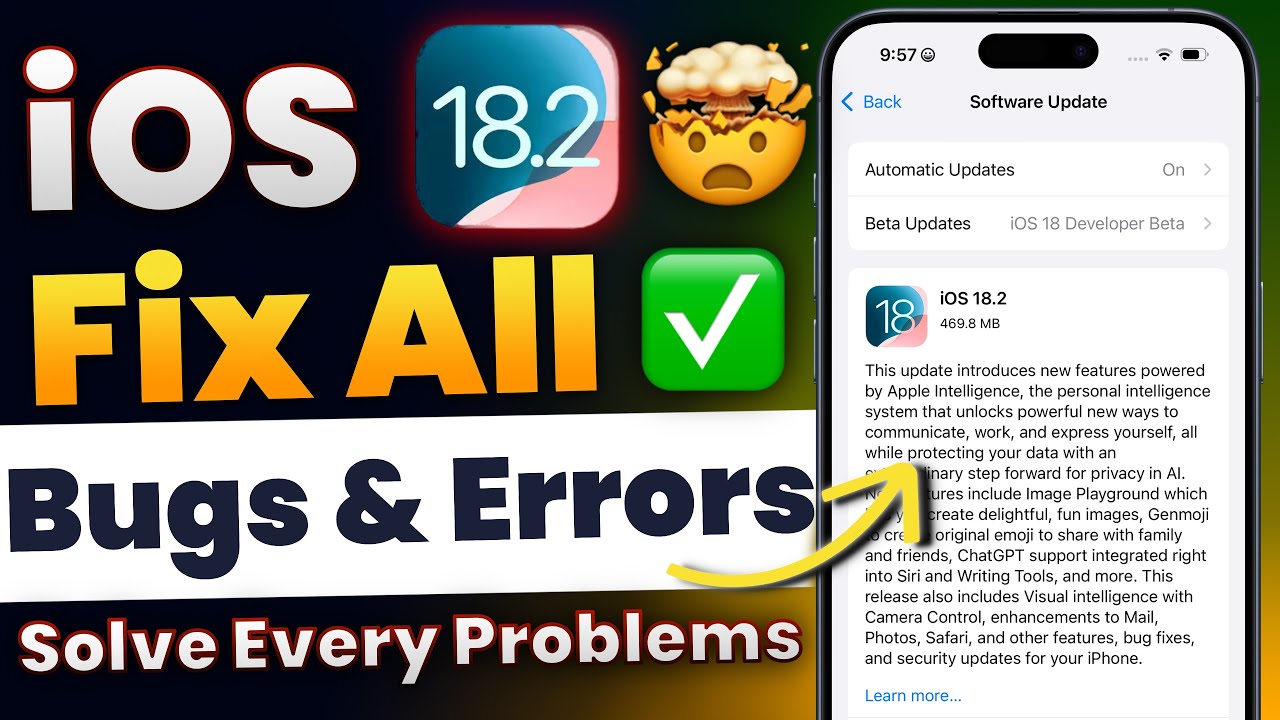 Fix iOS 18.2 Bugs and Errors: How to Solve All iOS 18.2 Problems on ...
