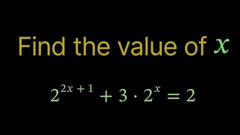 || German math olympiad question ||exponential math with quadratic equation ||find the value of x ||
