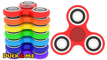 Learn Colors with 3D Colour Fidget Spinners for Kids #duckandme
