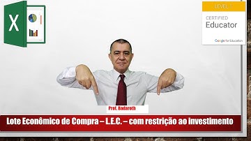 Lote Econômico de Compras com Excel – com restrição financeira