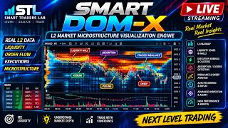 🔴 LIVE: SMART DOM-X | NinjaTrader 8 L2 Order Flow & Market Depth Heatmap