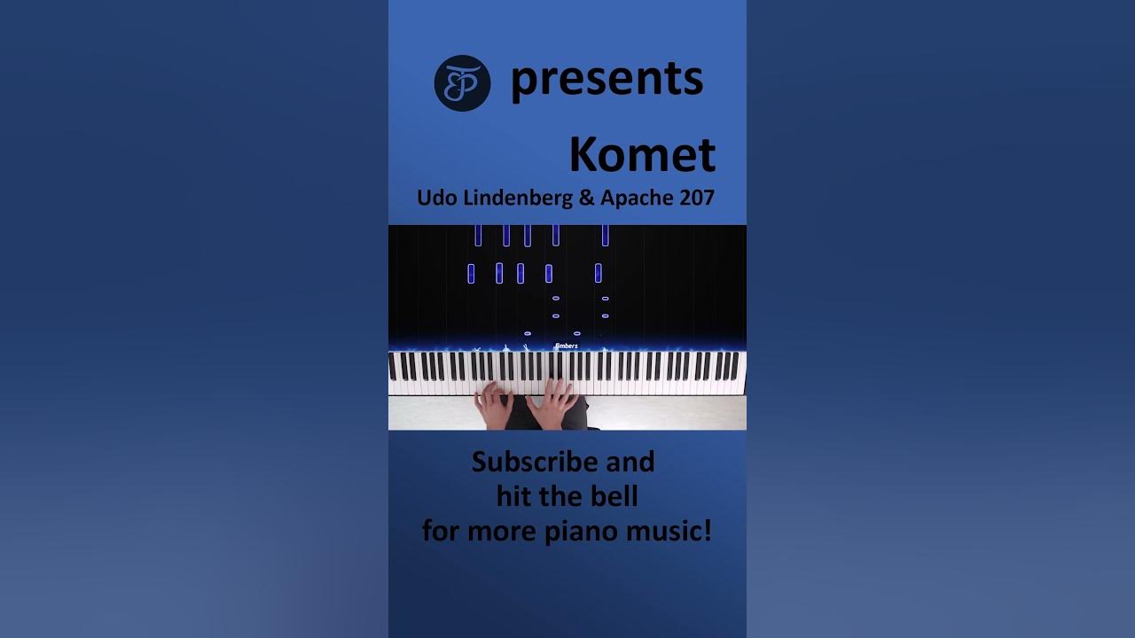 Udo Lindenberg and Apache 207 - Komet | Piano Cover & Tutorial #shorts