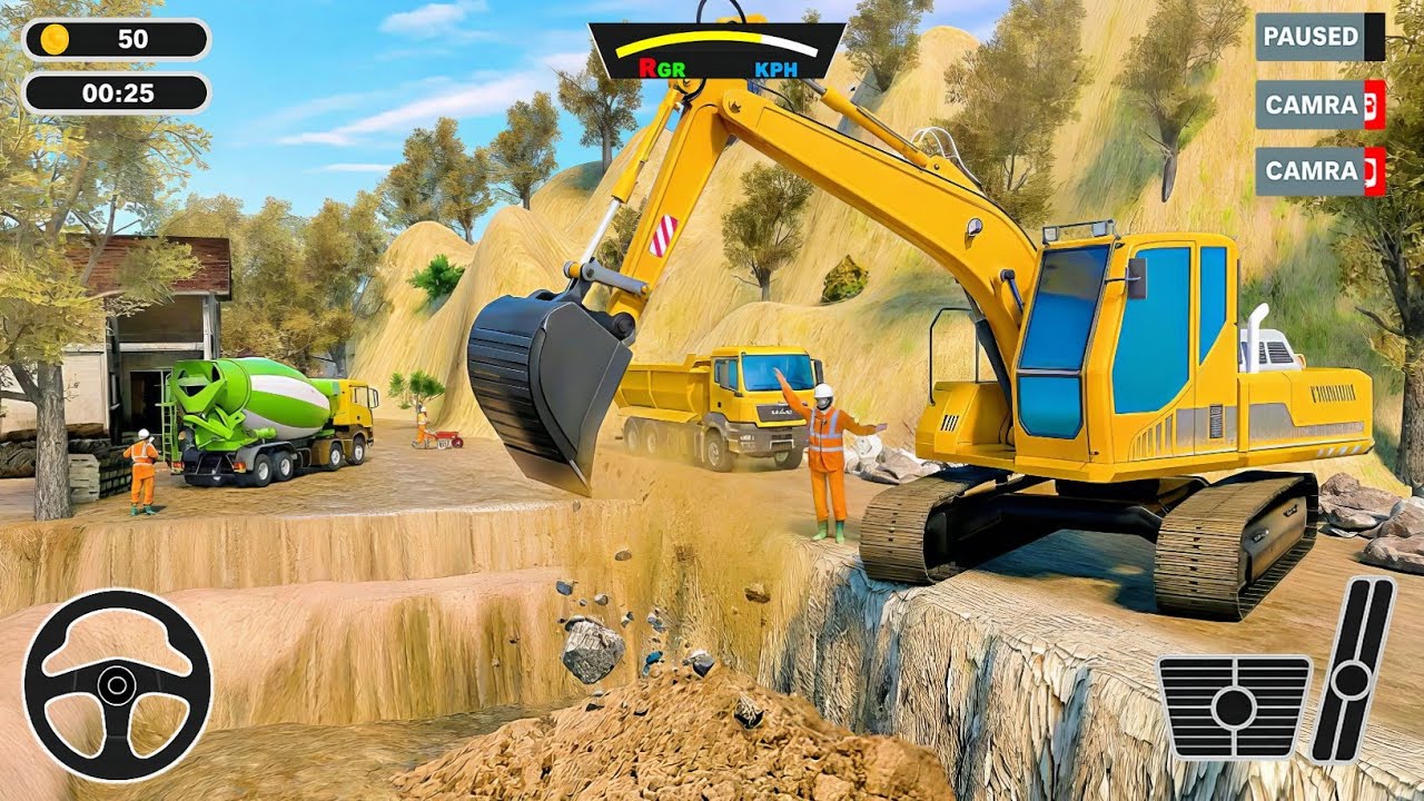 Real City Construction Simulator 3D - City Road Builder Excavator Trucks JCB - Android Gameplay