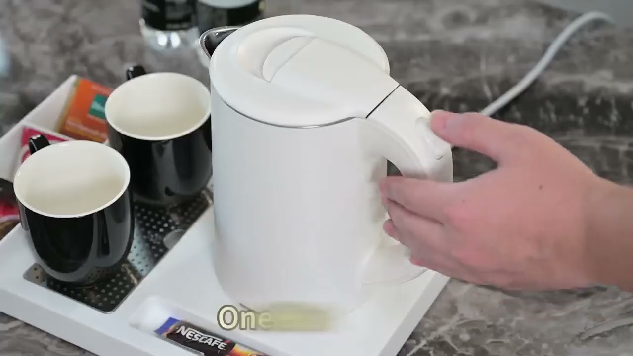 Elevate Your Hotel Experience with the R-H1268 Stainless Steel Kettle Tray Set