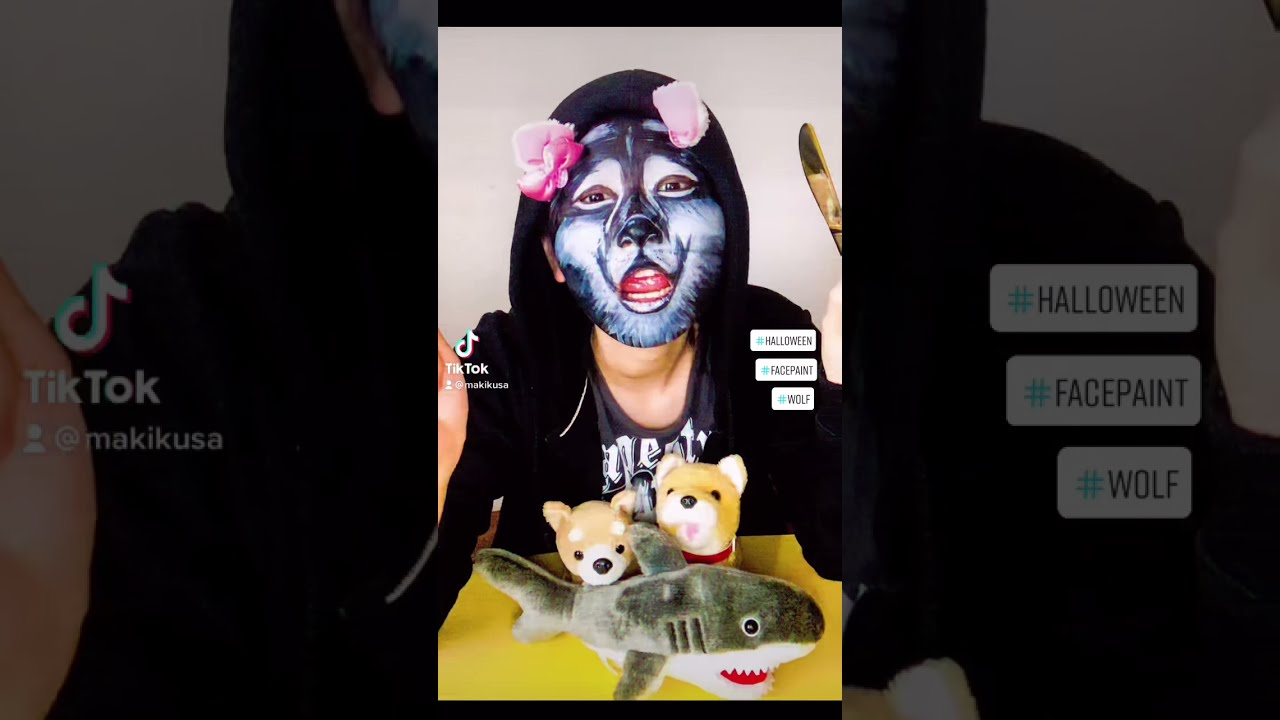 化粧でオオカミになってみた フェイスペイント アニマルメイク ハロウィン Halloween Face Paint Youtube