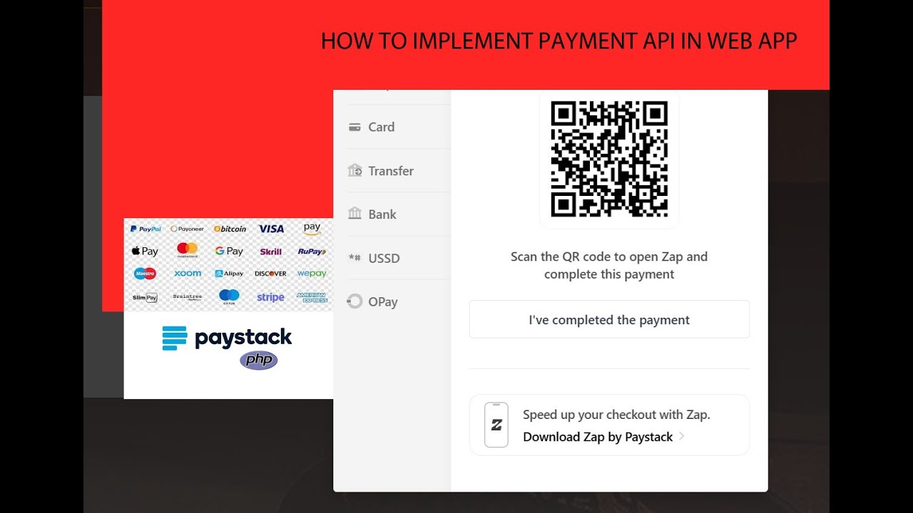 How to implement payment API in your Web App