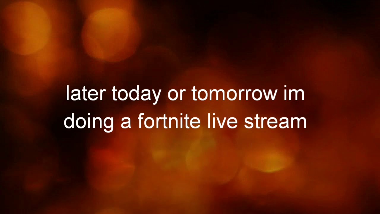 Live stream today or tomorrow