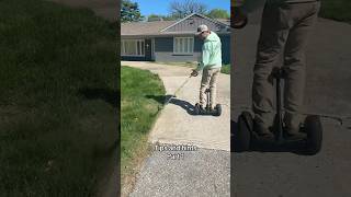 How to edge on a Segway part 1 #landscaping #lawncare #mowing #lawnmowingbusiness #segway