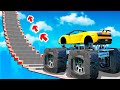 Which square wheels vehicle climbs over the highest obstacle in gta 5