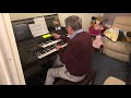 John Mann plays on the Yamaha Electone EL90