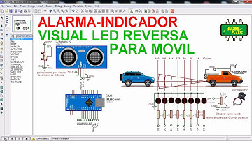 ALARMA INDICADOR VISUAL LED REVERSA PARA MOVIL||SENSOR ULTRASONIDO||INDICADOR LED||ARDUINO