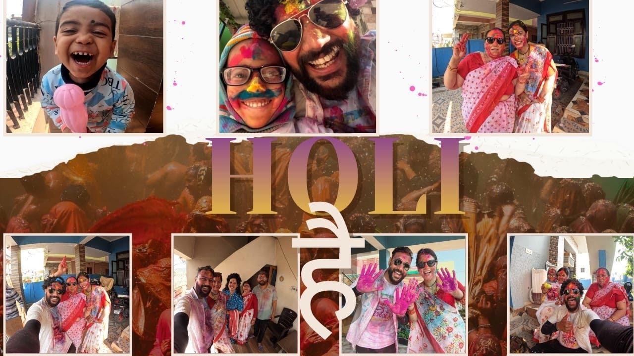 Our first Holi Celebration 🥳🎉 @Abhishek_Doi_Vlogs 