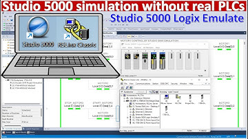 Studio 5000 V33 Simulation with Studio 5000 Logix Emulate  and RSLinx