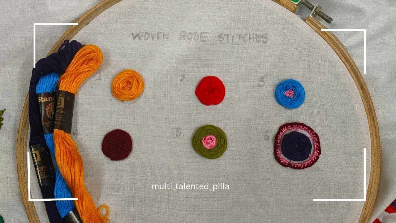 Types of Woven Rose Patterns || #embroidery #crochet  #wool #diynstitch #beginnersstitch