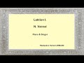 FM009 - Lektion I - N. Vaccai - PIANO & CHANT