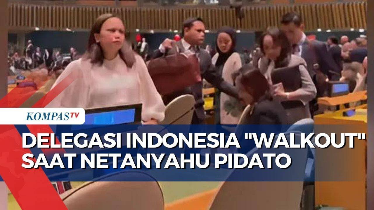 Momen Delegasi Indonesia Walkout di Majelis PBB saat Benjamin Netanyahu akan Berpidato