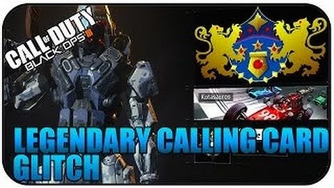Black Ops 3 Multiplayer Glitches: Legendary Calling Card Glitch! How To Get Free Legendary Cards Bo3