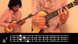 Video thumbnail of "The Beatles - ミッシェル ウクレレレッスン / The Beatles -  Michelle Ukulele Lesson"