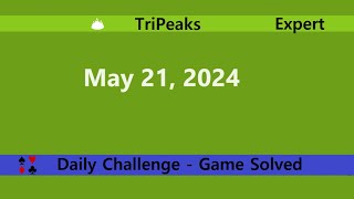 Microsoft Solitaire Collection | TriPeaks Expert | May 21, 2024 | Daily Challenges screenshot 3