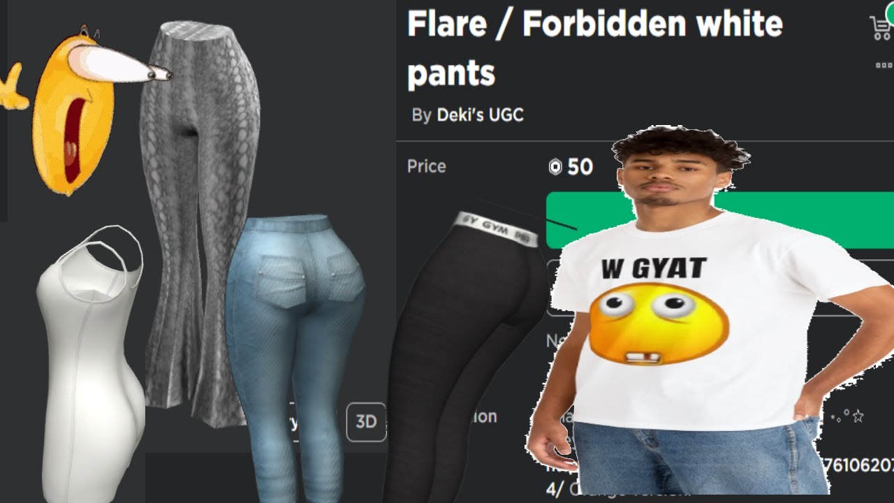 Roblox Forbidden Gyat Pants UGC 💀💀💀💀💀💀 