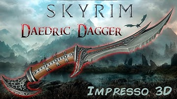 Impressão 3D Daedric Dagger Skyrim 3D PRINT