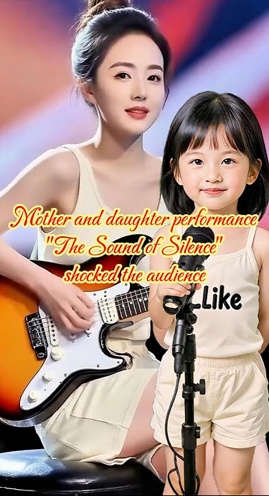 Mother and daughter perform 'The Sound of Silence' and shock the audience #englishsongs #music #ai