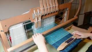 Weaving on my table loom
