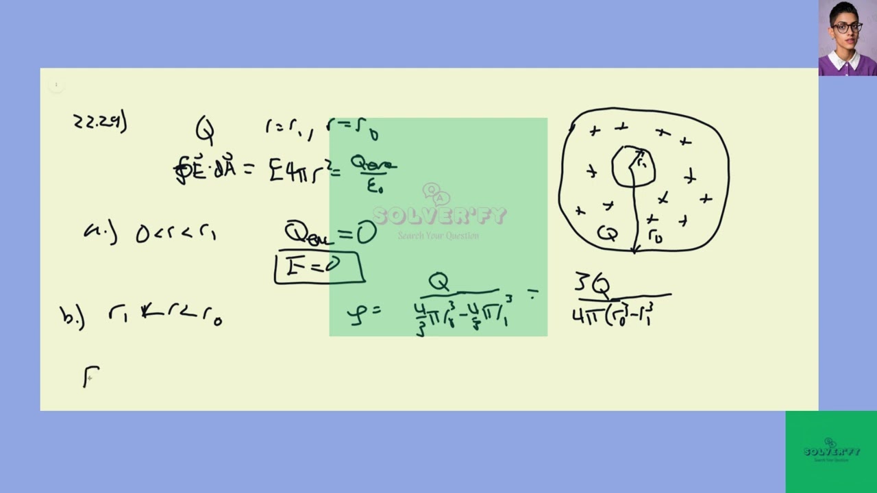Suppose the nonconducting sphere of Example 4 has a spherical cavity of radius centered at the spher