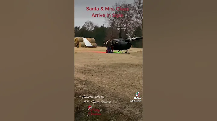 Helicopter Delivery With Santa & Mrs.Claus