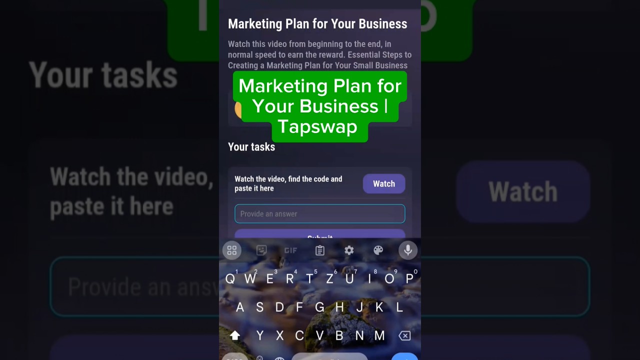 Marketing Plan for Your Business | Tapswap code|Marketing Plan for Your Business