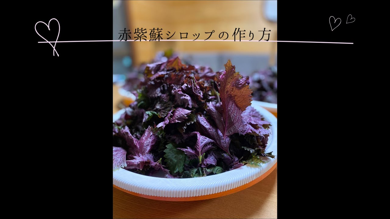 季節の手仕事 赤紫蘇シロップの作り方 Youtube