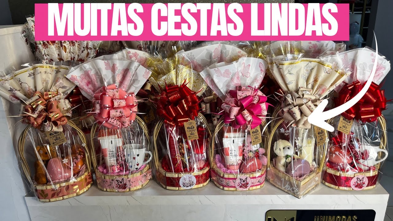 MUITAS CESTAS LINDAS DE PRESENTES PARA A LOJA.