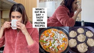 WHAT I EAT IN A DAY + Indian HIGH PROTEIN RECIPES for weight loss, weight Maintain PCOD Vegetarian