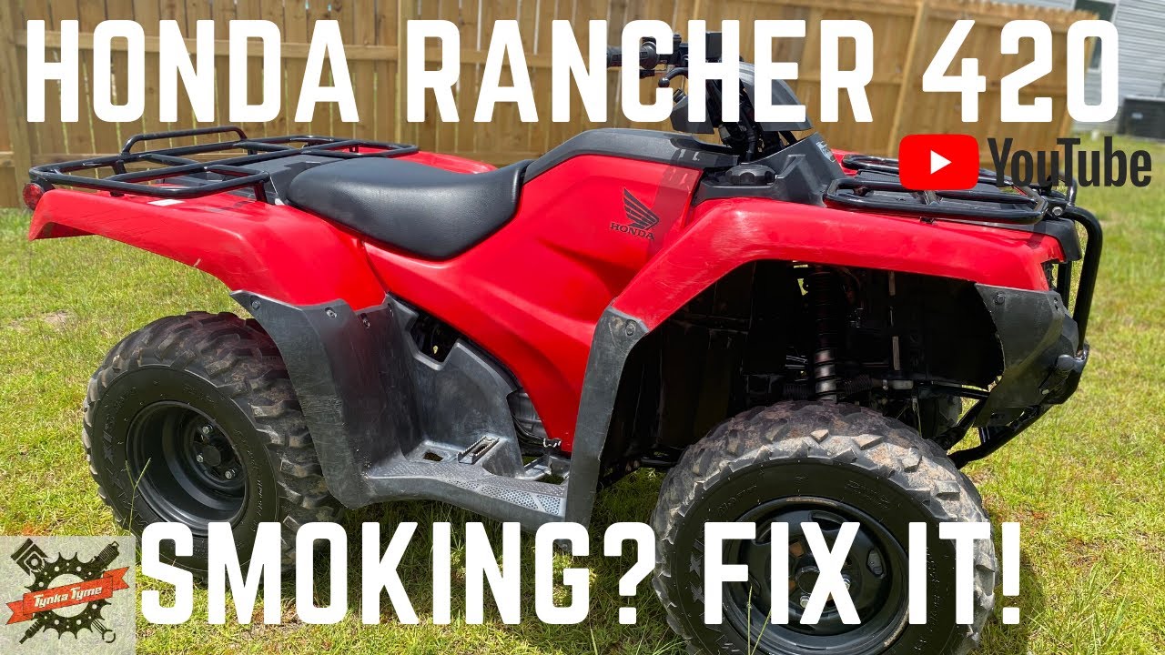 Honda Rancher 420 Top End Rebuild | Smoking - YouTube