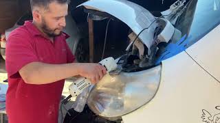 Kloroform ile far parlatma işlemi 