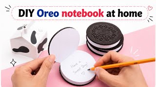 how to make Oreo mini notebook at home 💗| how to make mini origami school supplies | origami viral