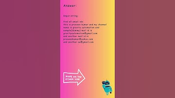 How to extract only email IDs from a string in #UiPath using a regular expression? #regex #Q&A