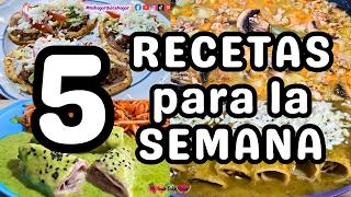 🍽️5 RECETAS PARA LA SEMANA💸rinden para todos #mihogardulcehogar #recetas #comidasfacilesyrapidas