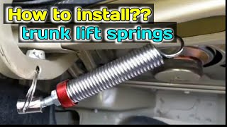How to install trunk lift springs boy diy