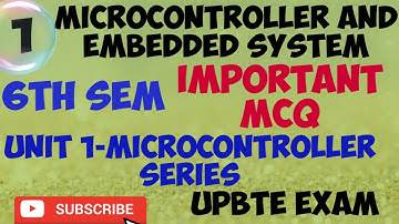 MCQ microcontroller and embedded systems in hindi|polytechnic 6 semester objective question|upbte