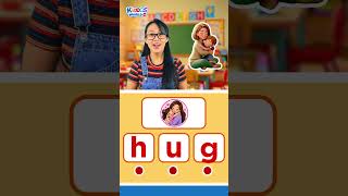 Learn the CVC Word “Hug” | Spell, Phonics Sounds & Blend for Kids | with Miss V of Kiddos World TV