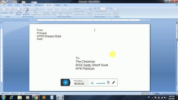 MS Word Lecture no 1st in Mailing Pashto